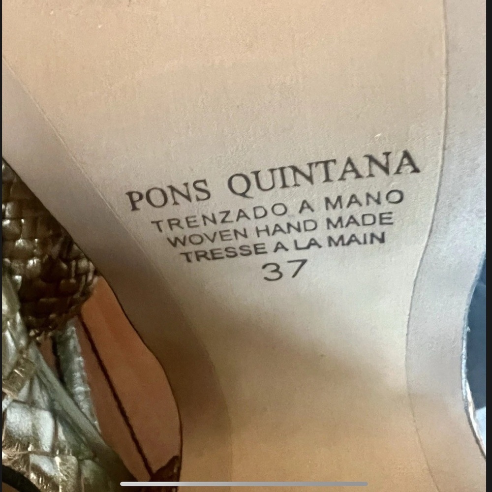 Pons Quintana Gold Metallic Braided Sandals New size 6 (37) - Picture 10 of 12